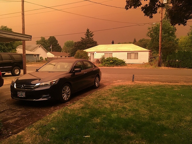 Fire effect in Oregon