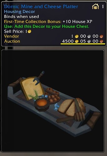 Decor Crafting Professions Cooking Dornic Mine Cheese Platter