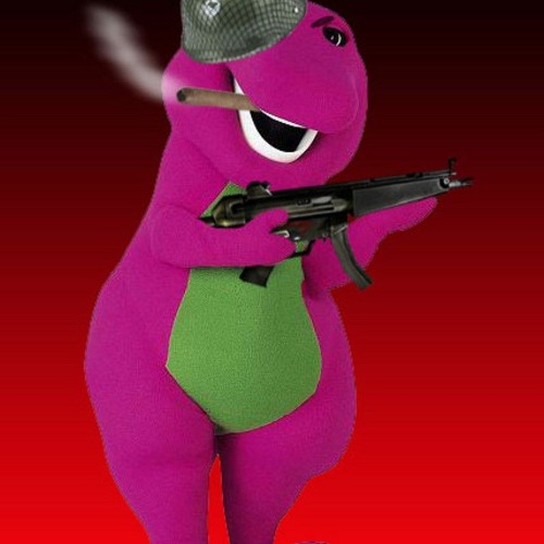 dino with gun